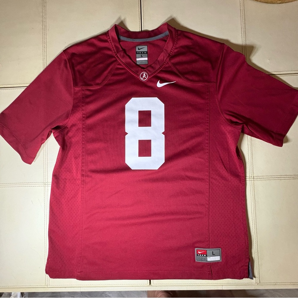 Nike Boys Red Alabama Football Jersey Size L